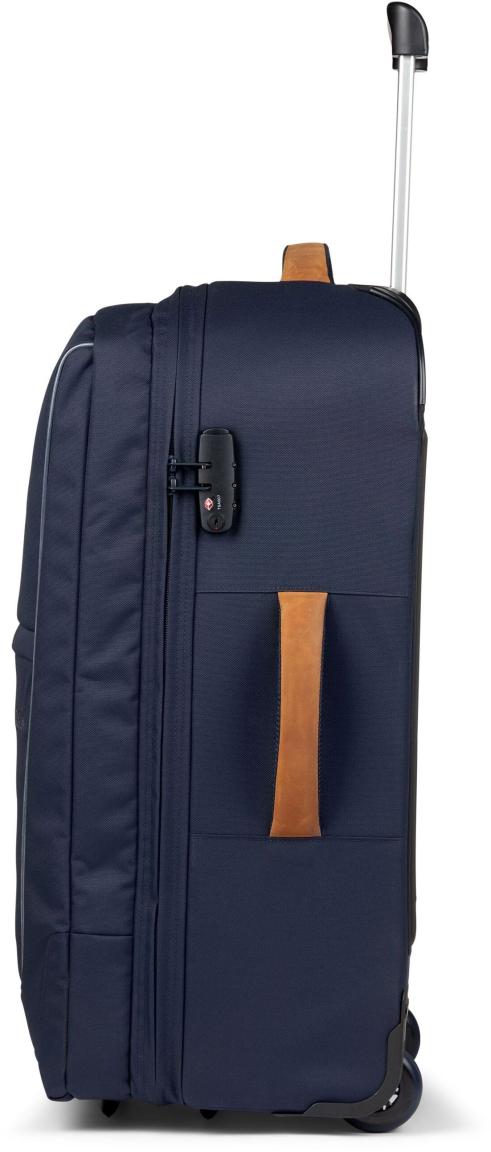 2-Rad-Trolley Satch Travel Flow M 65cm dunkelblau Lederdetails Pure Navy