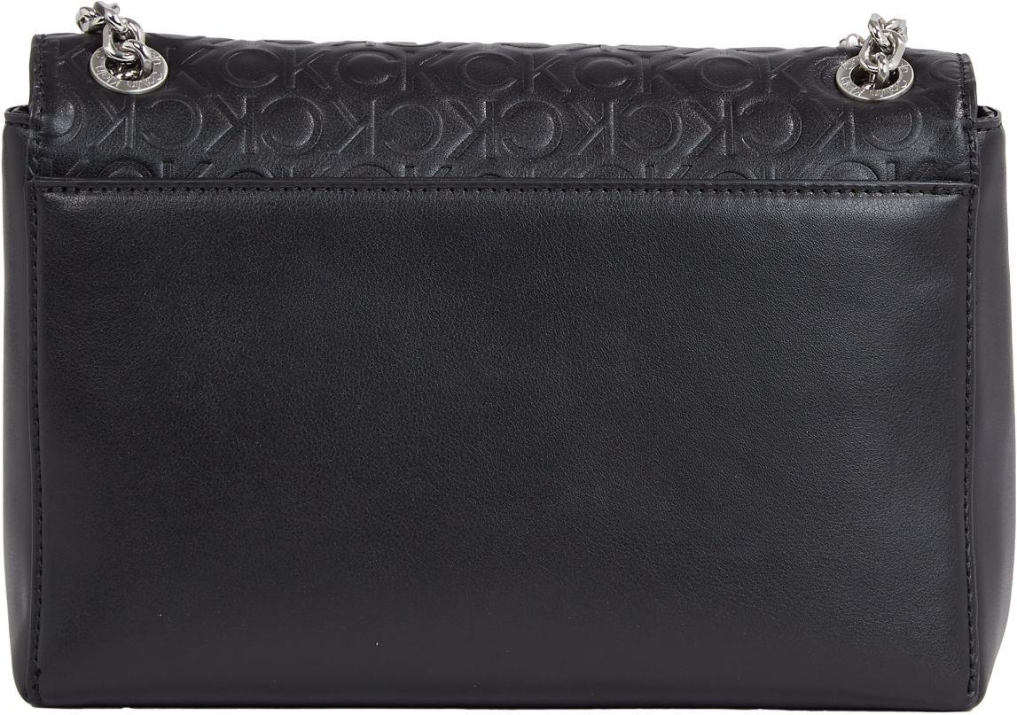 2. Wahl Calvin Klein Re-Lock geprägte Schultertasche schwarz Monogramm