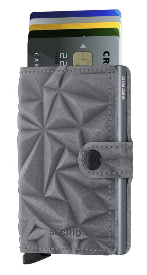 2. Wahl Kartenbörse Secrid Miniwallet Prism Stone geprägt RFID steingrau