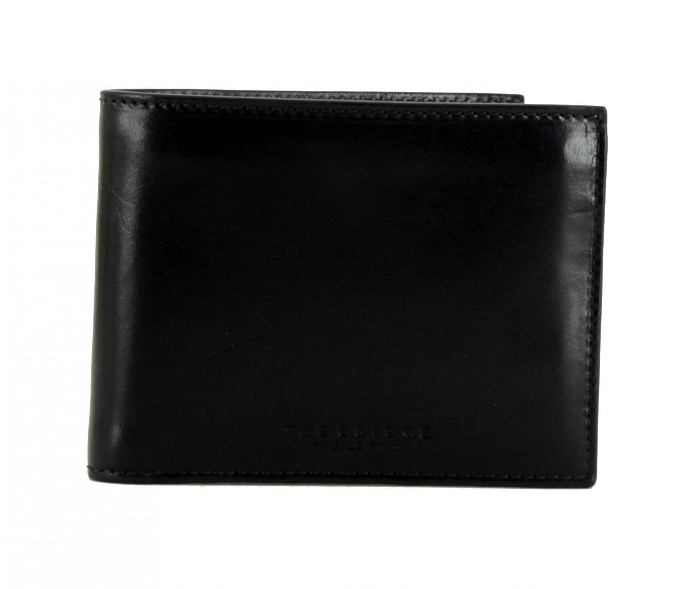2. Wahl The Bridge Nero schwarz Leder Herrenbrieftasche glänzend