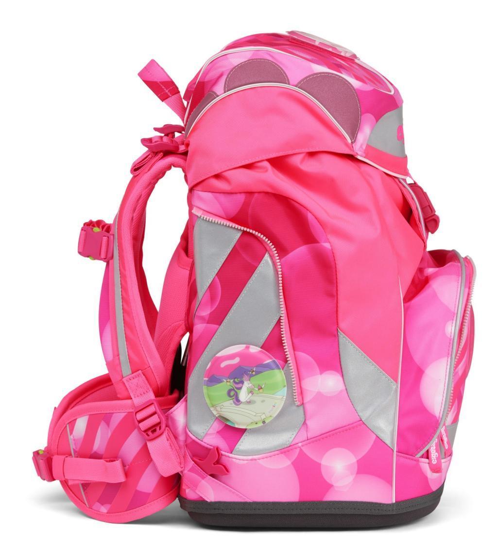 2.Wahl - ergobag pack KuntBärbuntes Einhorn Schultaschenset neonpink 6-teilig Sportrucksack Pennal