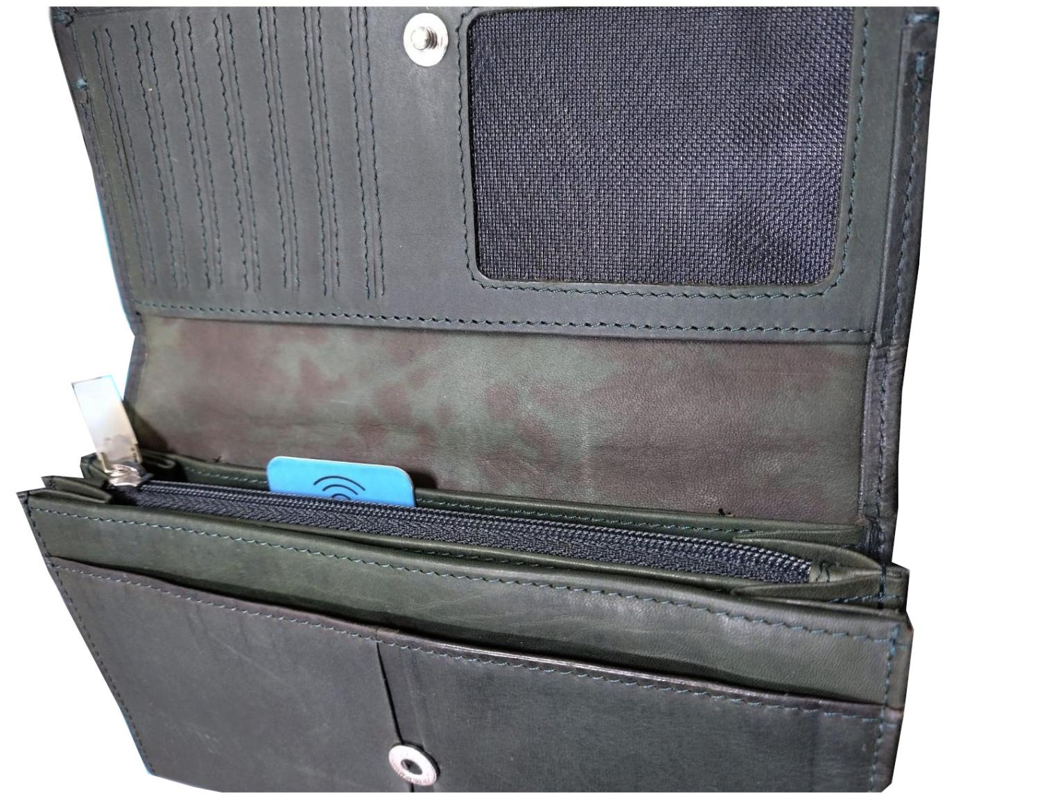 2.Wahl Wallet long Maitre Birkenfeld Diedburg Purse petrol RFID