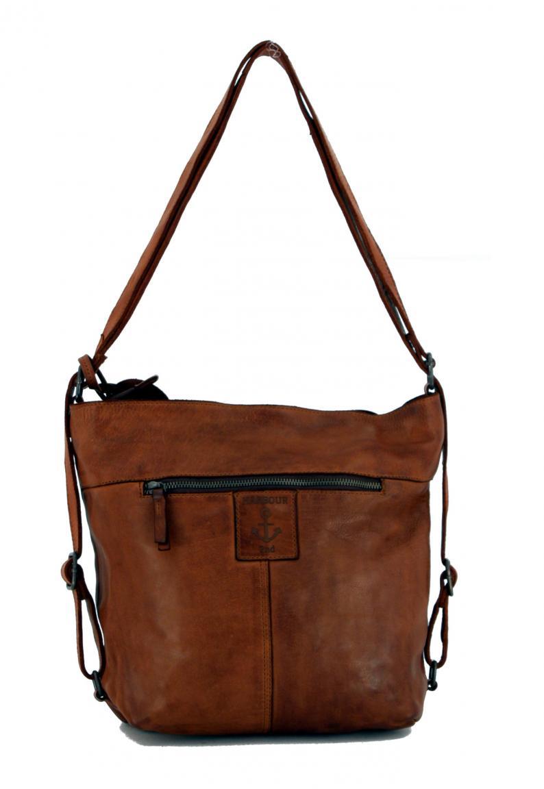 2in1 Henkeltasche Rucksack Harbour2nd AL Cayenne Used Look Caramel