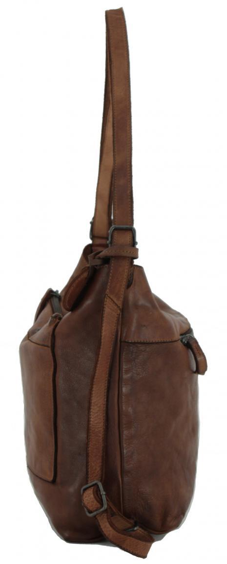 2in1 Henkeltasche Rucksack Harbour2nd AL Cayenne Used Look Caramel