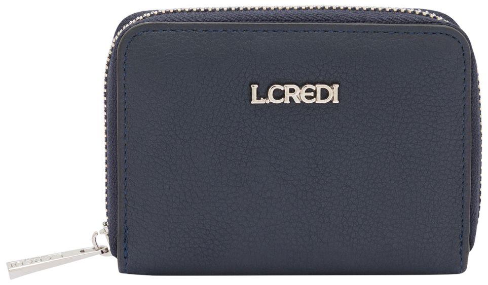 kompakte Geldbörse dunkelblau L.Credi Filippa Marine Vegan - L.Credi