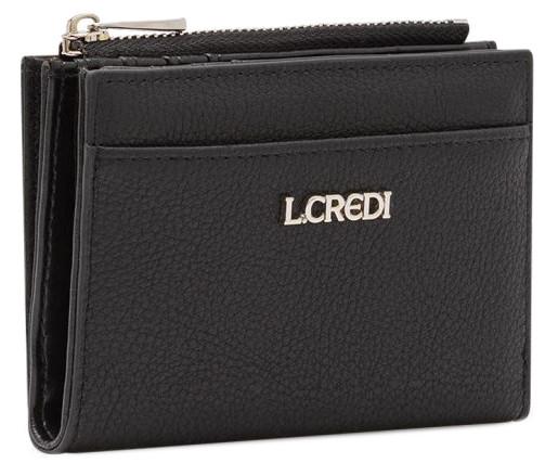 Minibörse L.Credi schwarz Filippa klappbar Münzfach - L.Credi