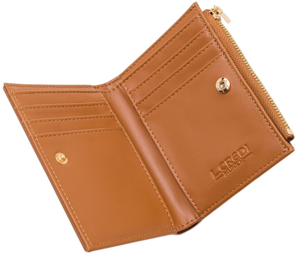 Geldtasche L.Credi Filippa klein Cognac - L.Credi