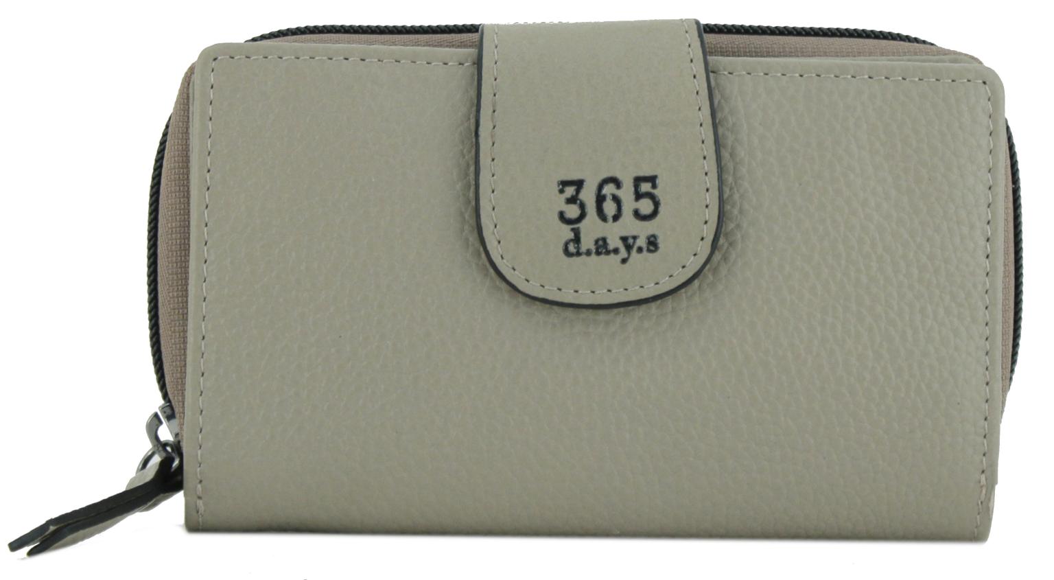 365 d.a.y.s geräumiges Portemonnaie Paris Taupe Leder beige