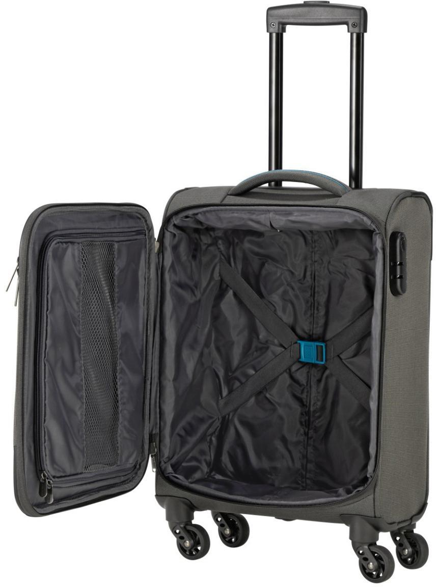 4-Rad HandgepäckKoffer S 54cm Travelite Story anthrazit Weichgepäck