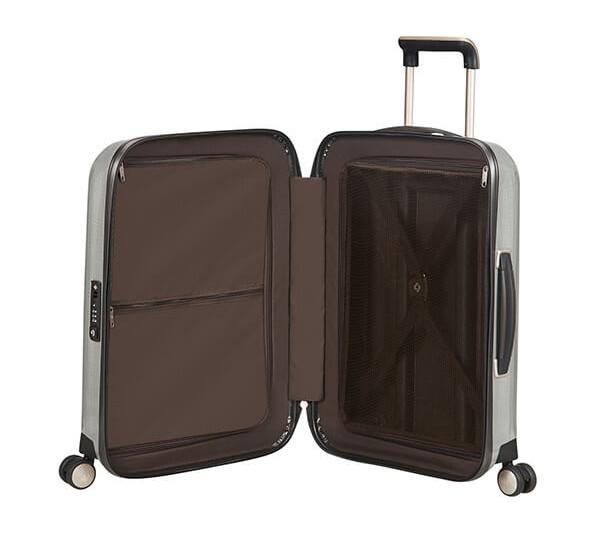 4-Rad Handgepäckskoffer 55 cm Samsonite Lite-Cube Silver