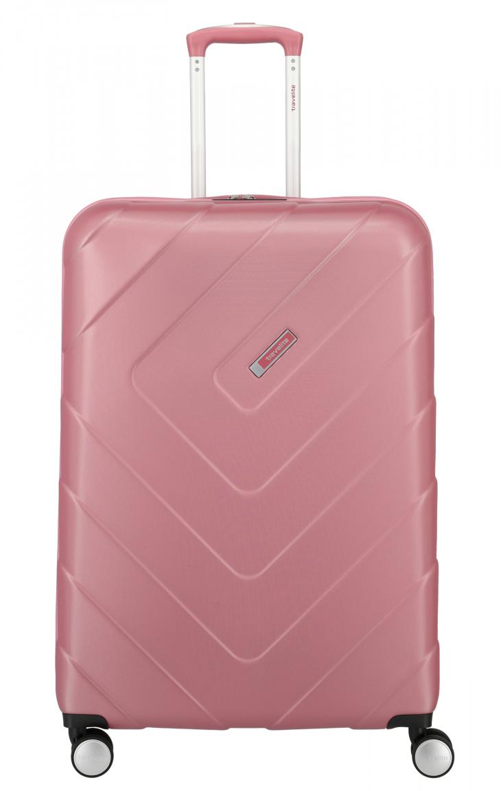 4-Rad-Reisetrolley Kalisto Rose L Travelite Hartschale pink 76cm