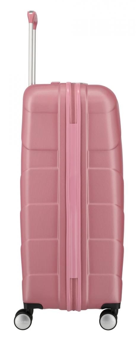 4-Rad-Reisetrolley Kalisto Rose L Travelite Hartschale pink 76cm