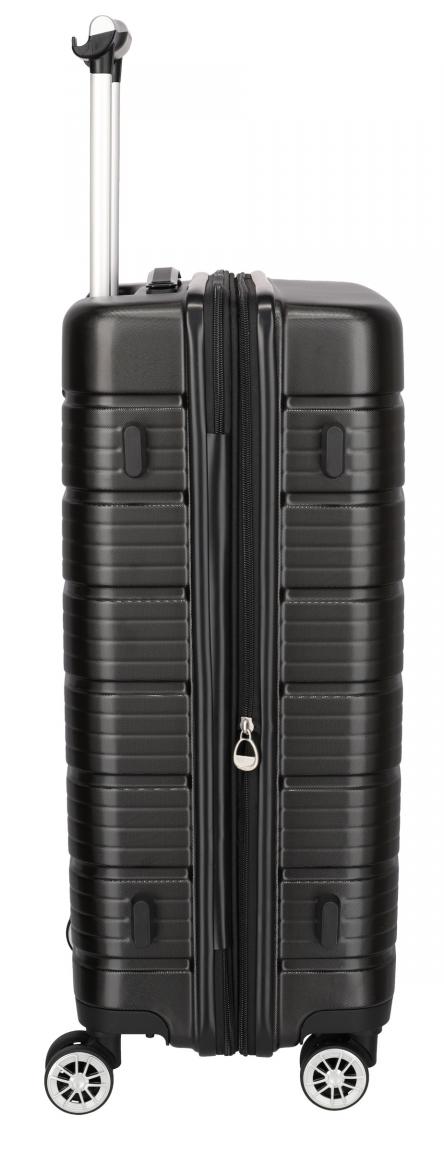 4-Rad Reisetrolley erweiterbar 66cm Travelite Soho M schwarz