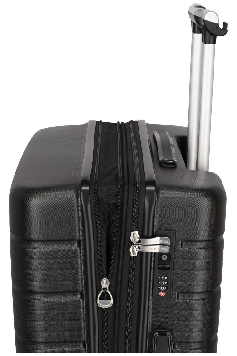 4-Rad Reisetrolley erweiterbar 66cm Travelite Soho M schwarz