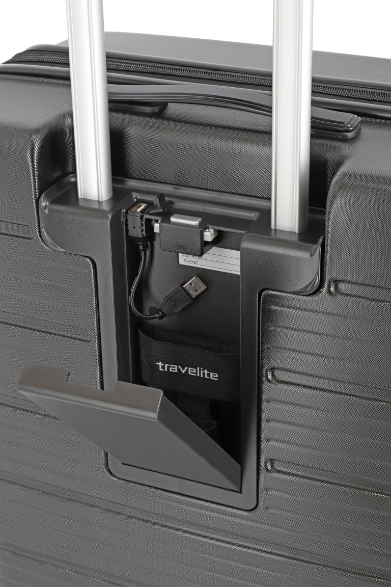 4-Rad Reisetrolley erweiterbar 66cm Travelite Soho M schwarz