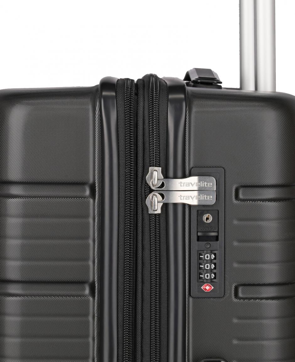 4-Rad Reisetrolley erweiterbar 66cm Travelite Soho M schwarz
