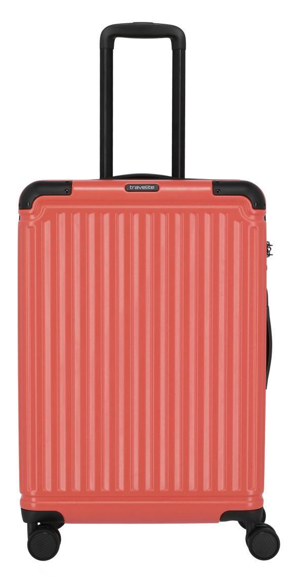 4-Rad-Trolley Hartschale Travelite Cruise M 67cm TSA-Schloss coral