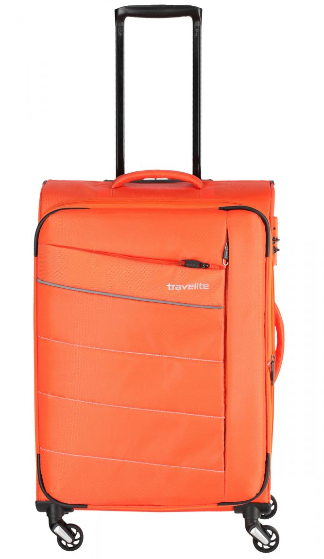 4-Rad Trolley Travelite Kite M 64cm erweiterbar orange Leichtbau