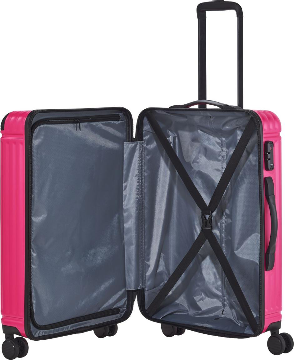 4W Trolley M 67cm Travelite Cruise Hartschalenkoffer pink