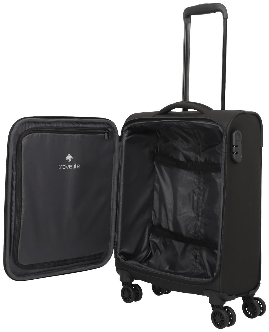 4w Kabinentrolley Travelite Rügen S 55cm schwarz Softcase