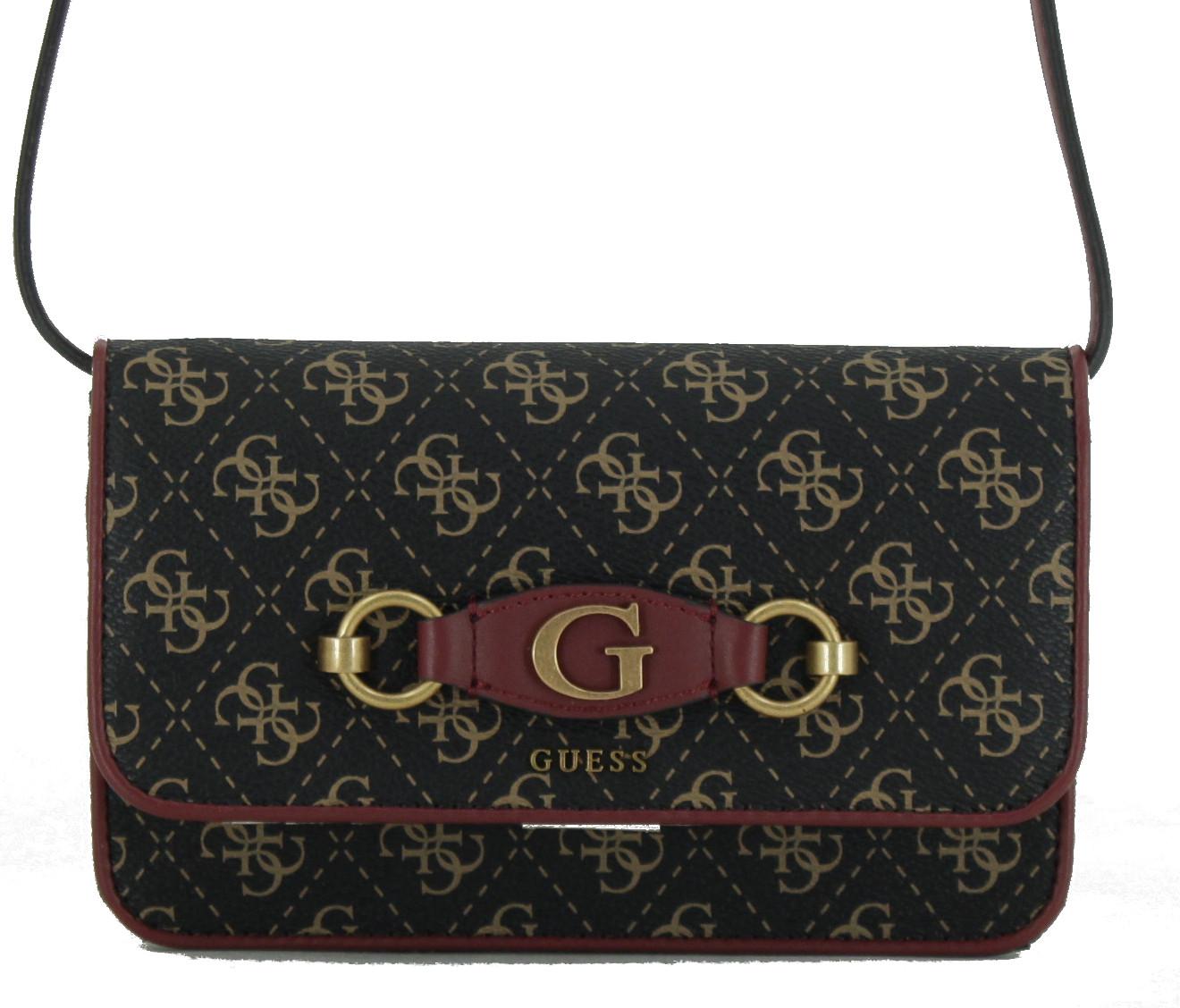 Abendtasche Smartphone Guess Izzy SLG Latte Logo/Yellow beige gelb