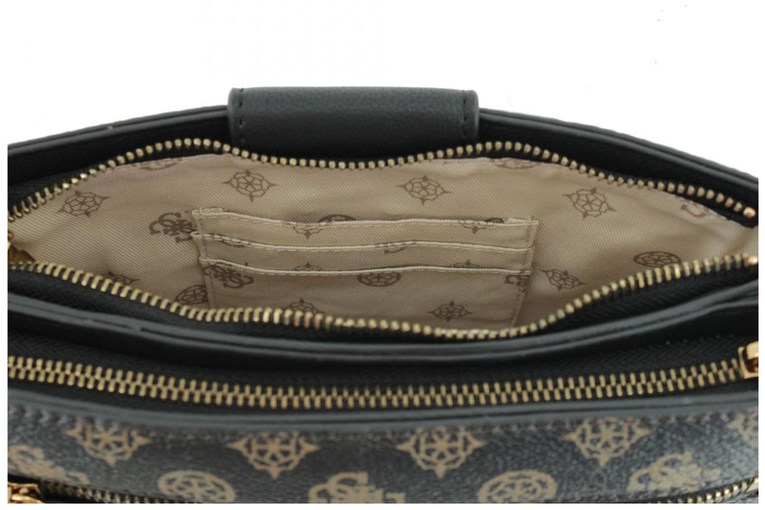 Abendtasche mit Kettenhenkel Guess Alva Mini Brown Logo