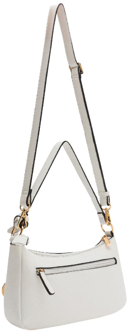 Abendtasche vegan L.Credi Michaela elegant Kontrast weiß