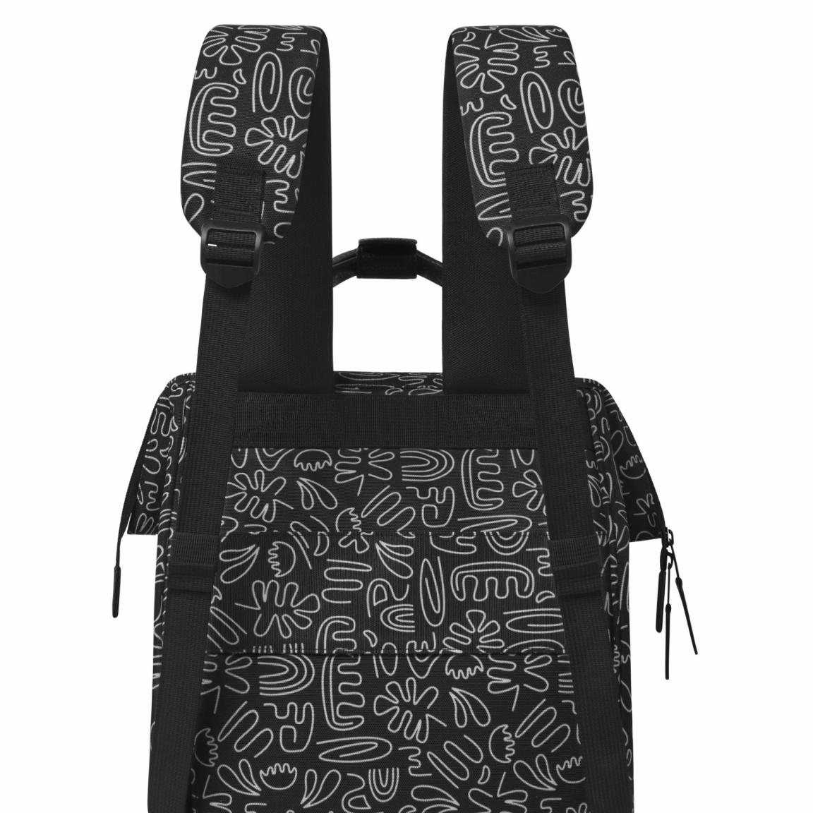 Adventuerer Medium Amiens Cabaia cooler Freizeitrucksack Black and White Muster