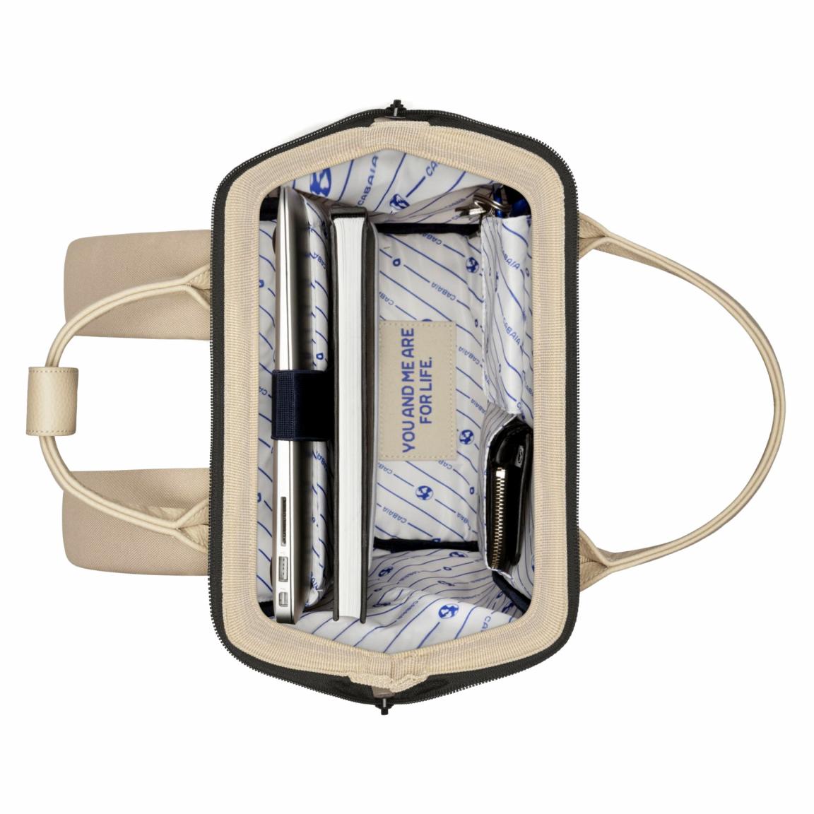 Adventurer Small Backpack Cabaia Arcachon Beige Glitzer