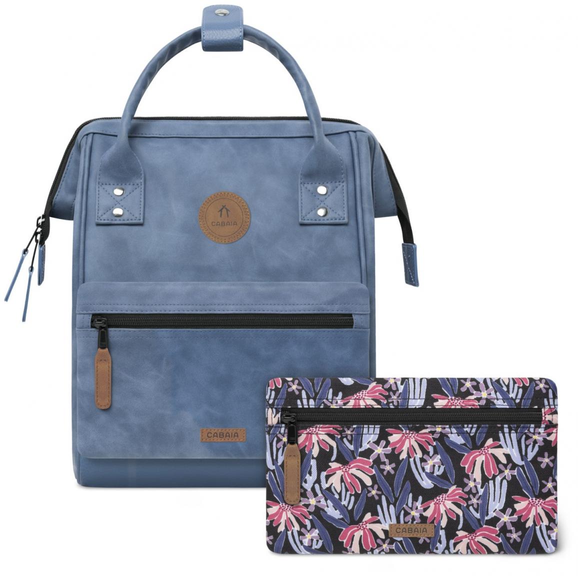 Adventurer Small Cityrucksack blau Wechselfront wasserabweisend Galway vegan Cabaia