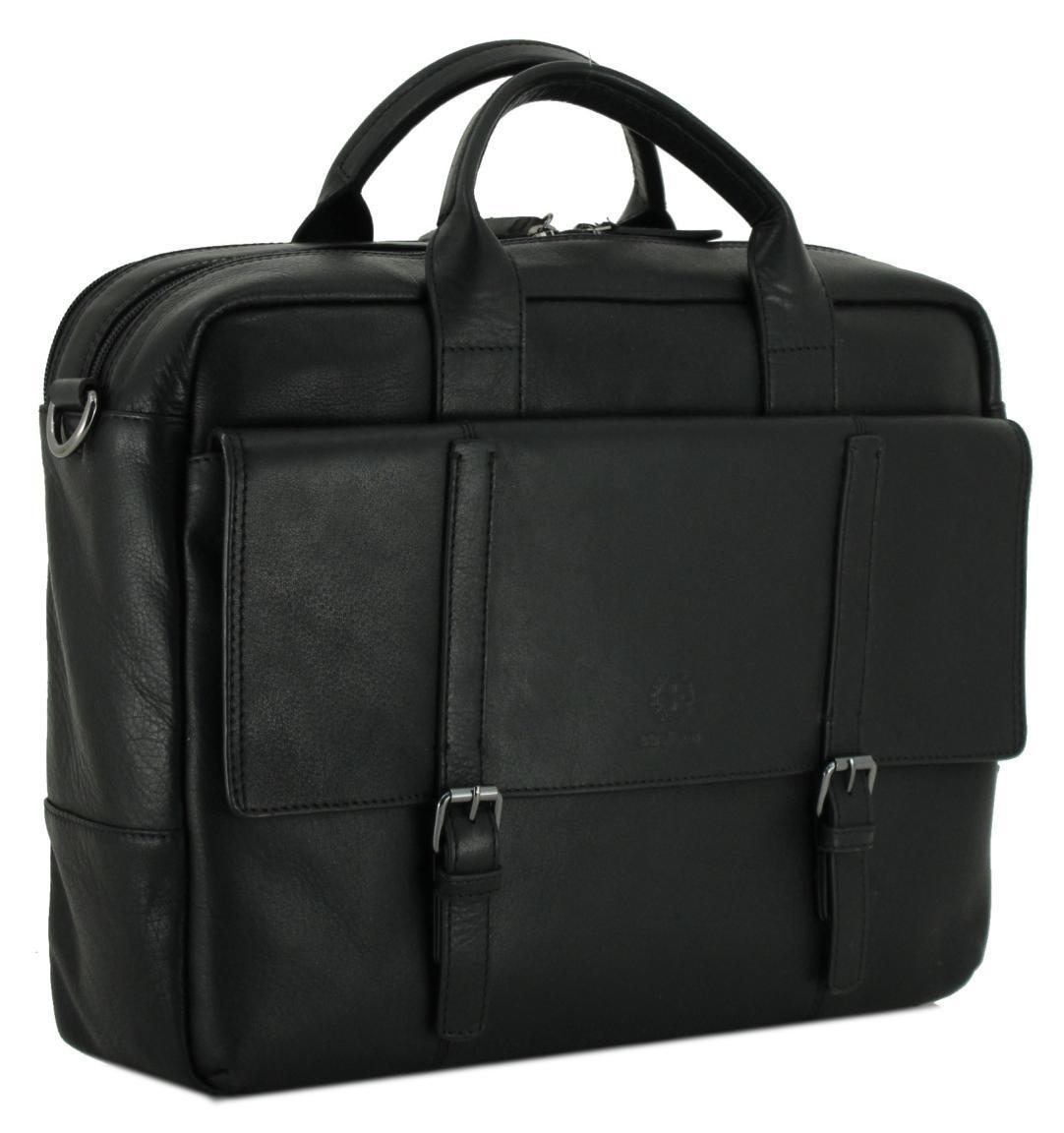 Aktentasche Herren Laptop Strellson Blackwall Briefbag schwarz Leder