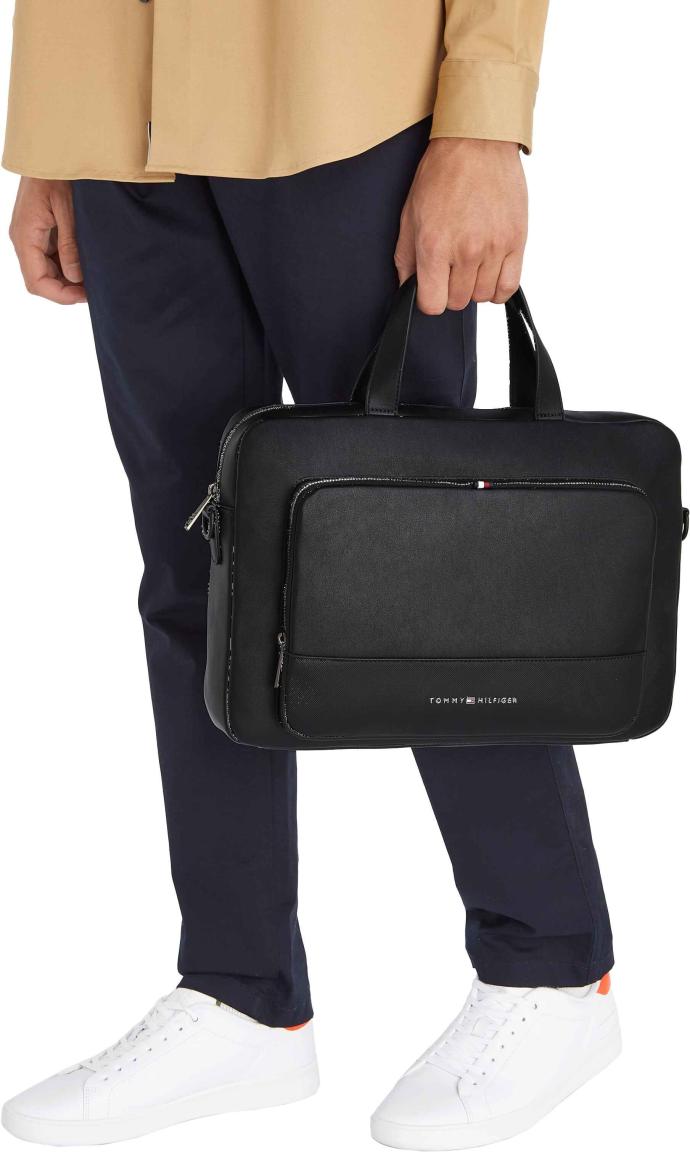 Aktentasche Herren Tommy Hilfiger Schwarz Essential Slim