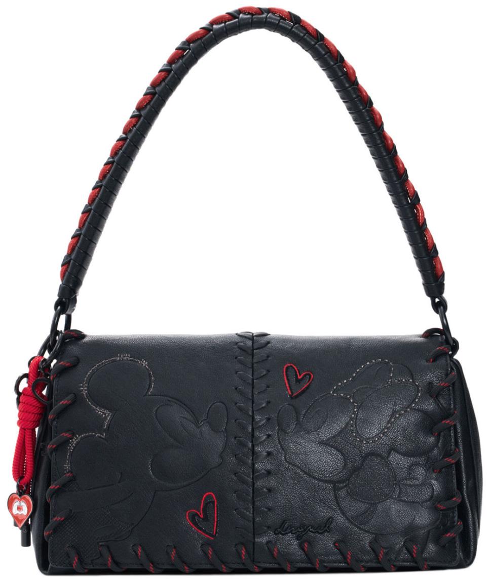 All Mickey Überschlagtasche Desigual rot Naron Medium schwarz