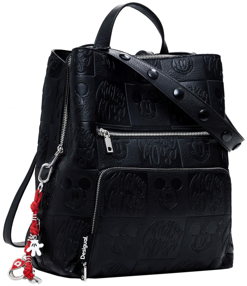 All Mickey negro Damenrucksack Desigual schwarz Prägung Sumy
