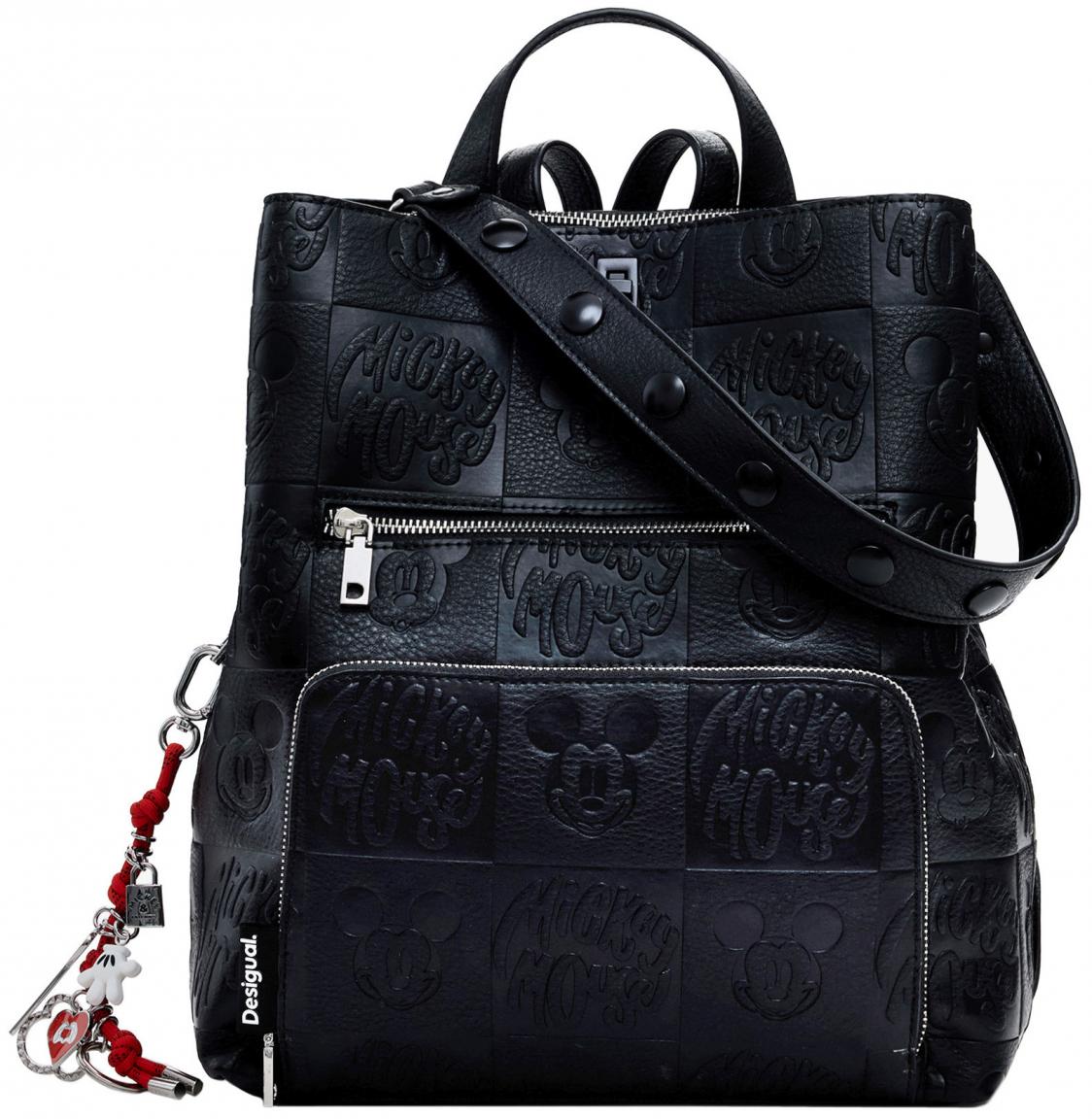 All Mickey negro Damenrucksack Desigual schwarz Prägung Sumy