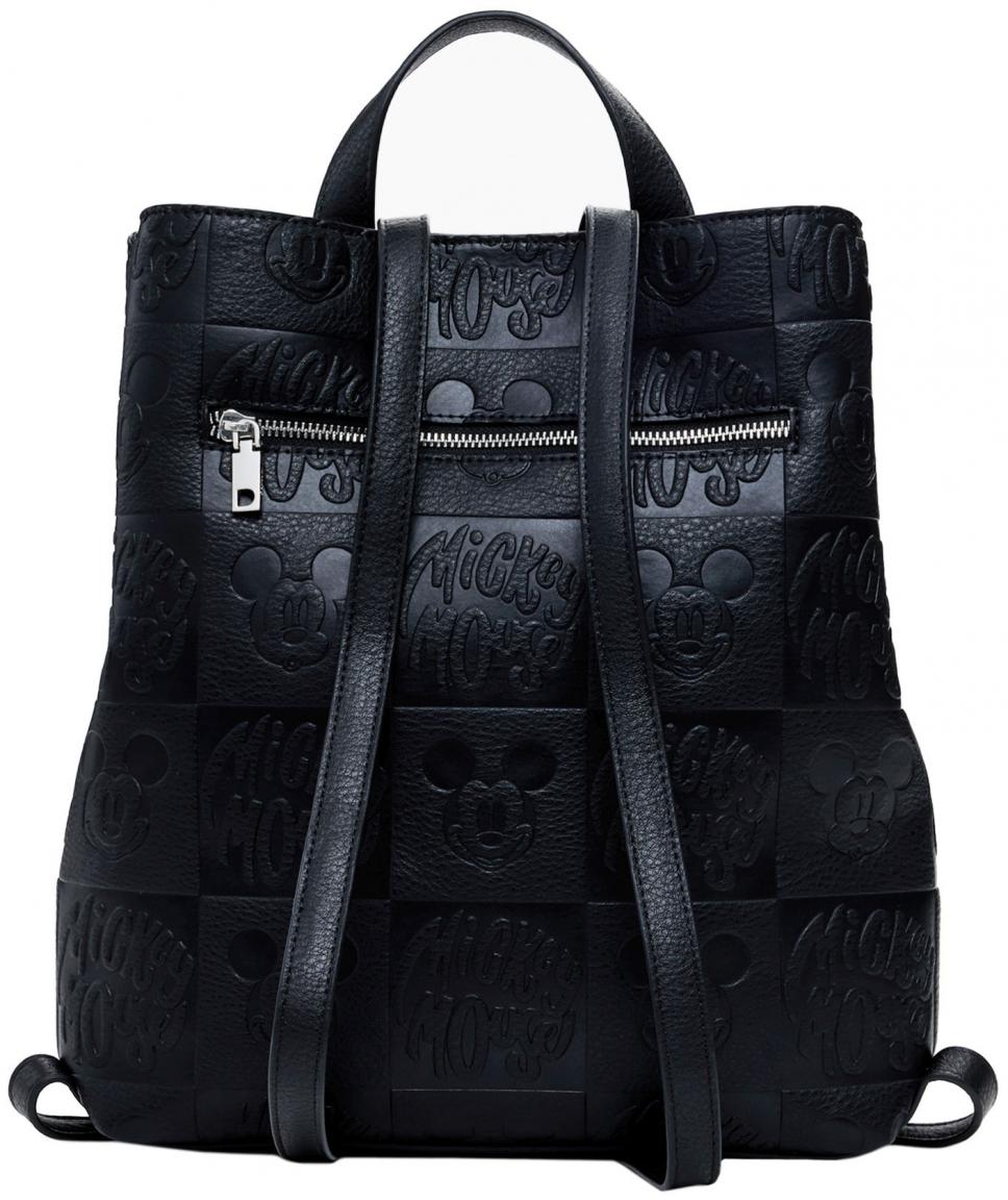 All Mickey negro Damenrucksack Desigual schwarz Prägung Sumy