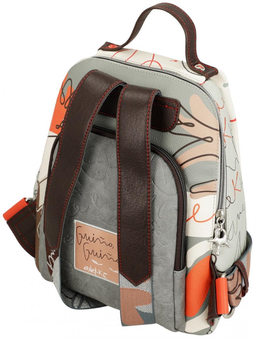 Alltagsrucksack Anekke Alma Ole beige künstlerischer Print