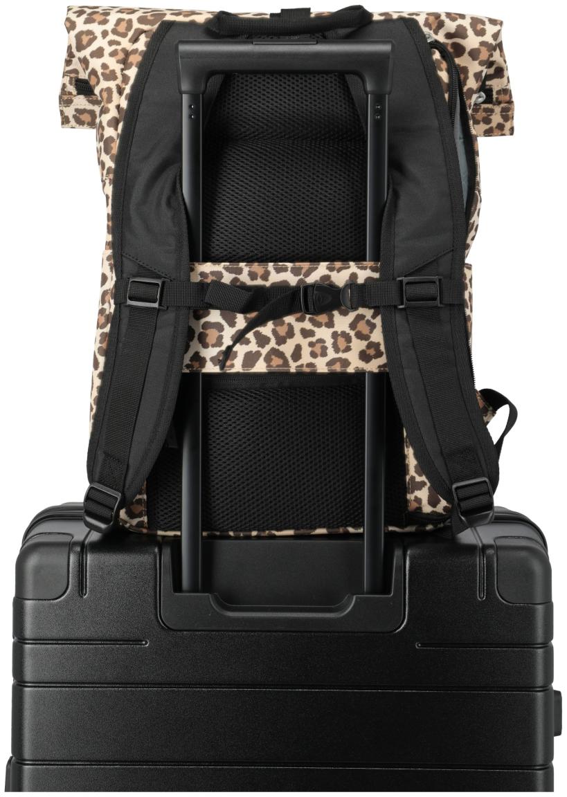 Alltagsrucksack Animalprint Travelite Basics Rollup Backpack Leopard