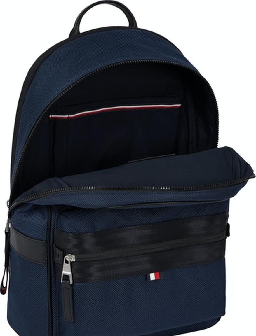 Alltagsrucksack mit Kontrastdetails Tommy Hilfiger Elevated Nylon Backpack Iron Grey