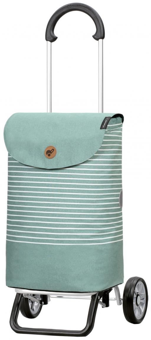 Andersen Einkaufsroller Scala Plus mit gestreifter Tasche Tilde Mint grün
