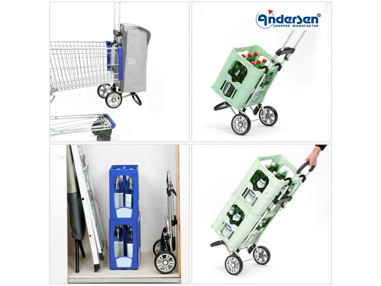 Andersen Einkaufsroller Scala Shopper Plus Eske Rot Aluminium