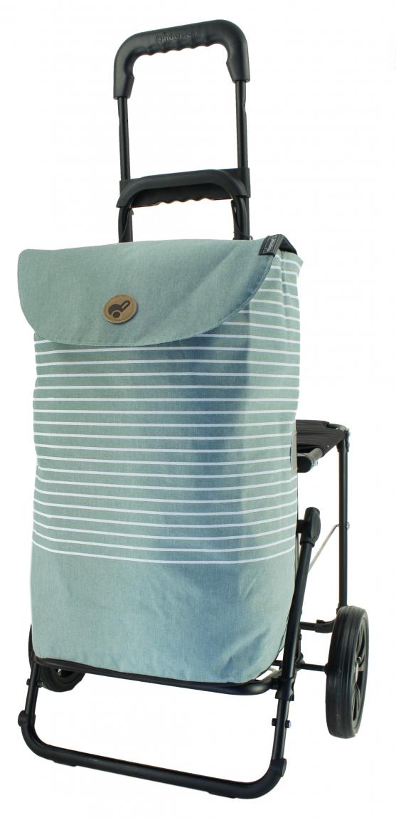 Andersen Komfort Shopper mit Sitzfläche Einkaufstasche Tilde Mint grün gestreift