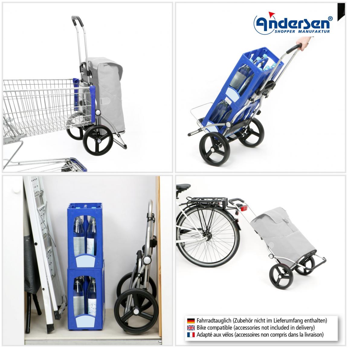 Andersen Royal Shopper Einkaufstrolley Gestänge Flüsterräder