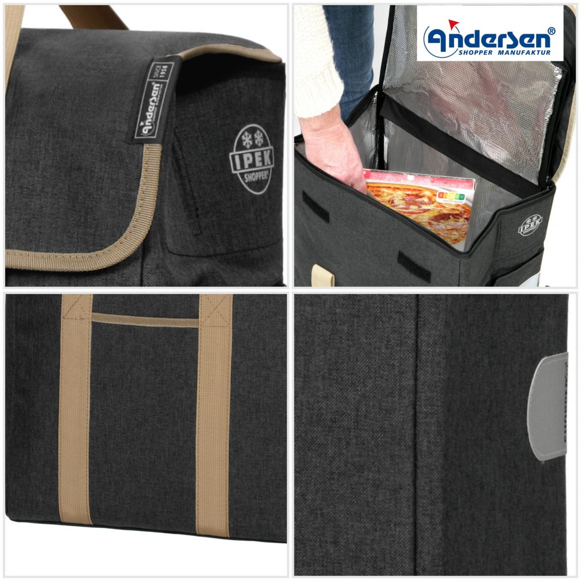 Andersen Shopper Kühltasche Ipek Mi schwarz für Einkaunfstrolley
