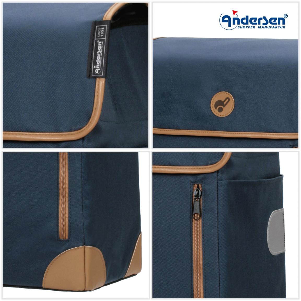 Andersen Shopper Weda Tasche für Einkaufstrolley dunkelblau