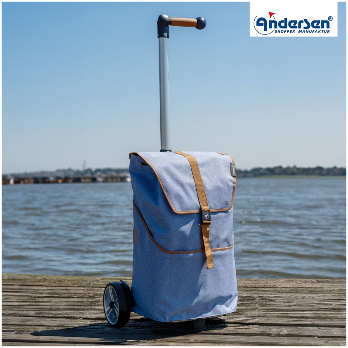Andersen Unus Shopper mit Rucksacktasche Auke Flieder blau Einkaufstrolley