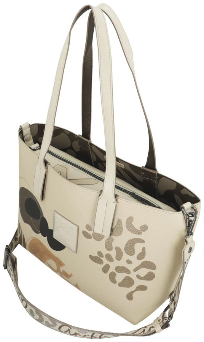 Anekke 2in1 wandelbarer Shopper Sophia Gaia Beige Beuteltasche innen