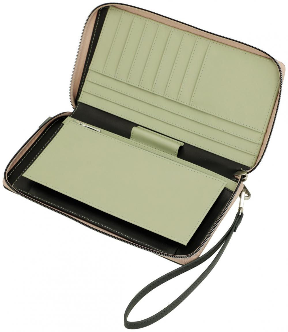 Anekke Alma Original Logoprint Passport Wallet grün bunt Perlon