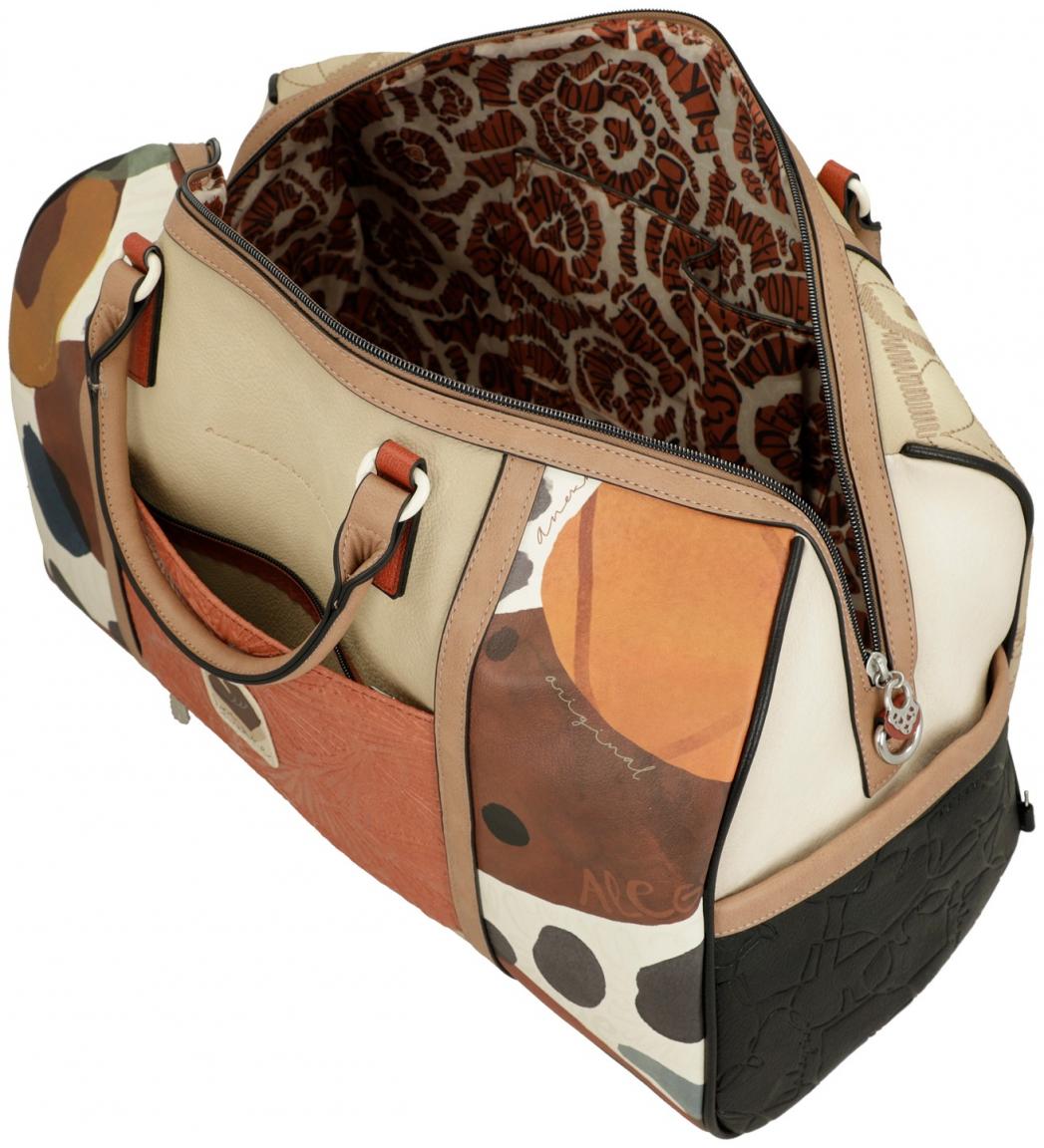 Anekke Alma bestickter Weekender beige bunt Glitzer