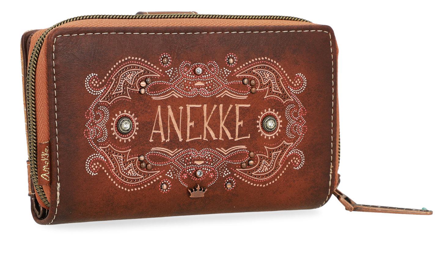 Anekke Arizona New Western Geldbeutel braun Nieten Lochmuster
